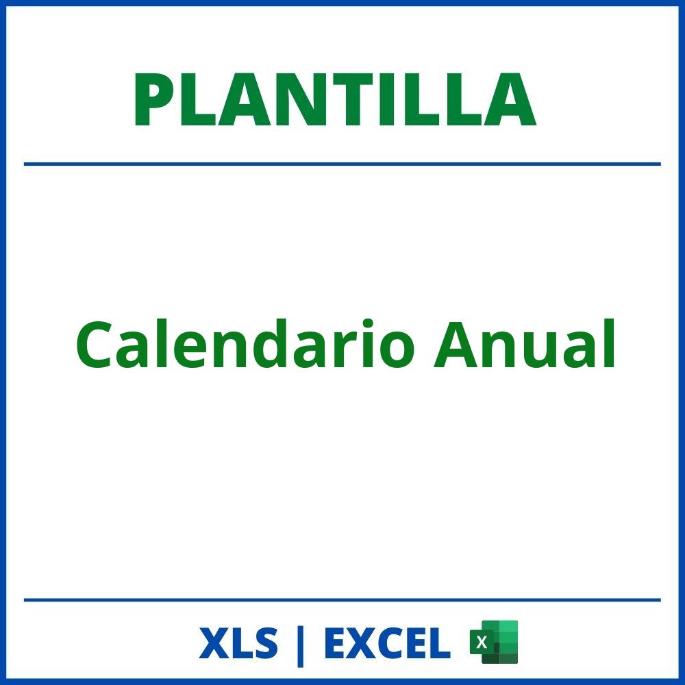 Plantilla Calendario Anual Excel