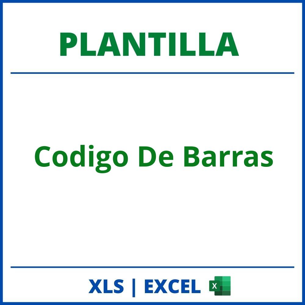 Plantilla Codigo De Barras Excel