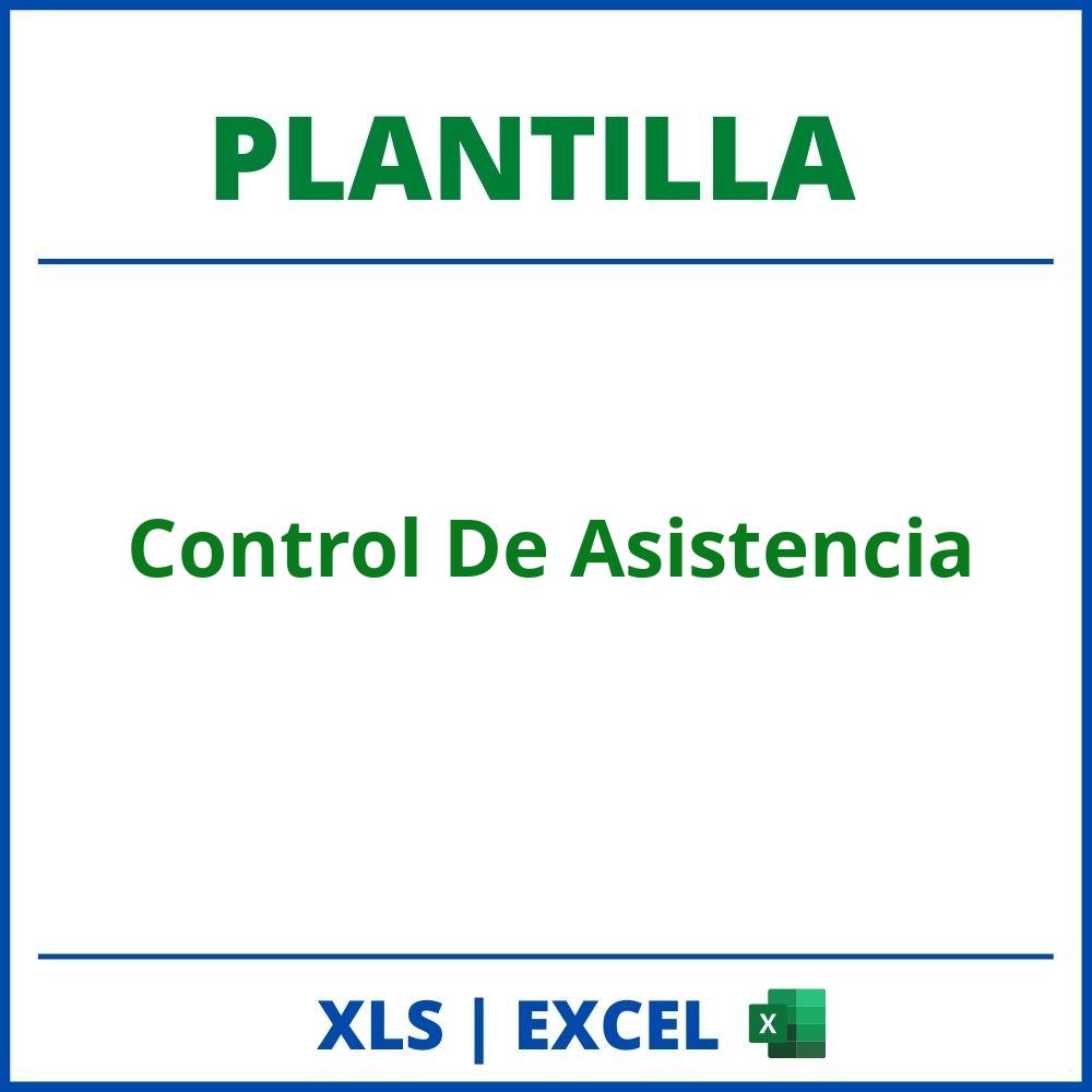 Plantilla Control De Asistencia Excel