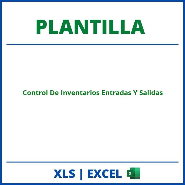 Plantilla Control De Inventarios Excel Formato Planilla 3486