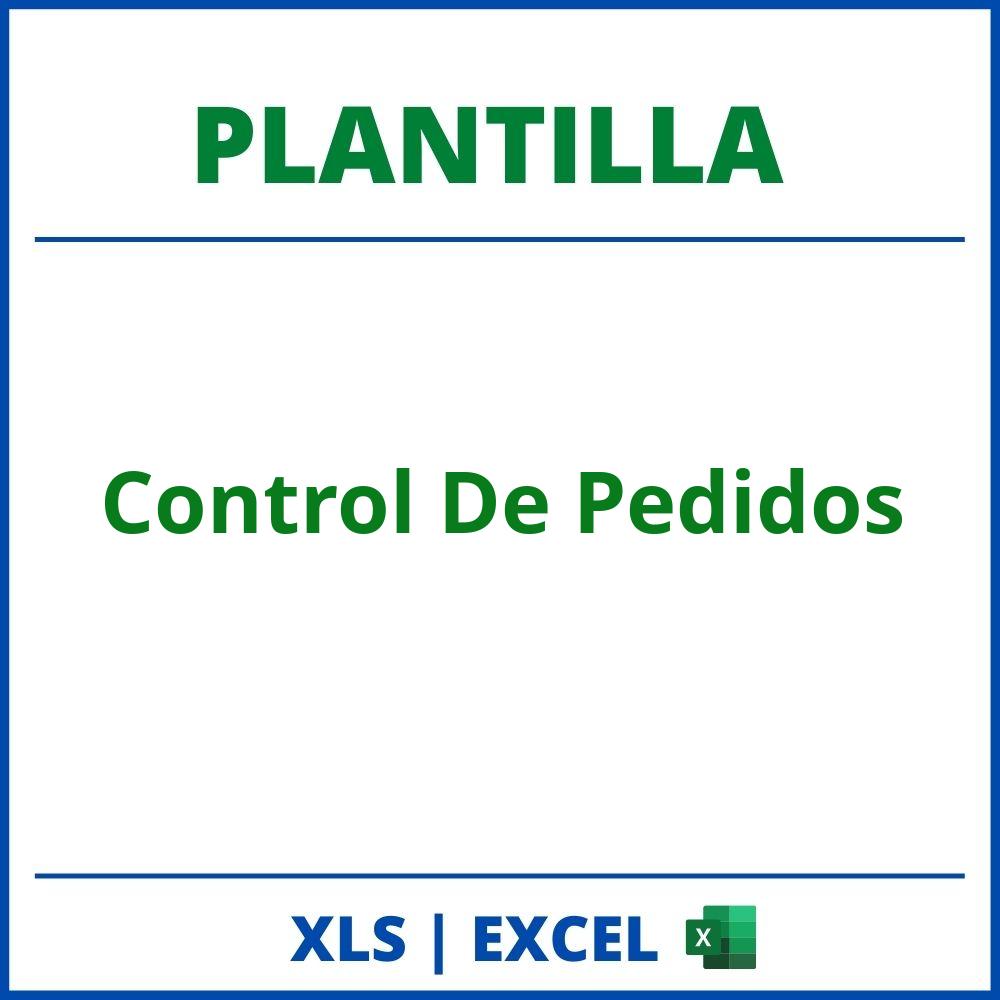 Plantilla Control De Pedidos Excel