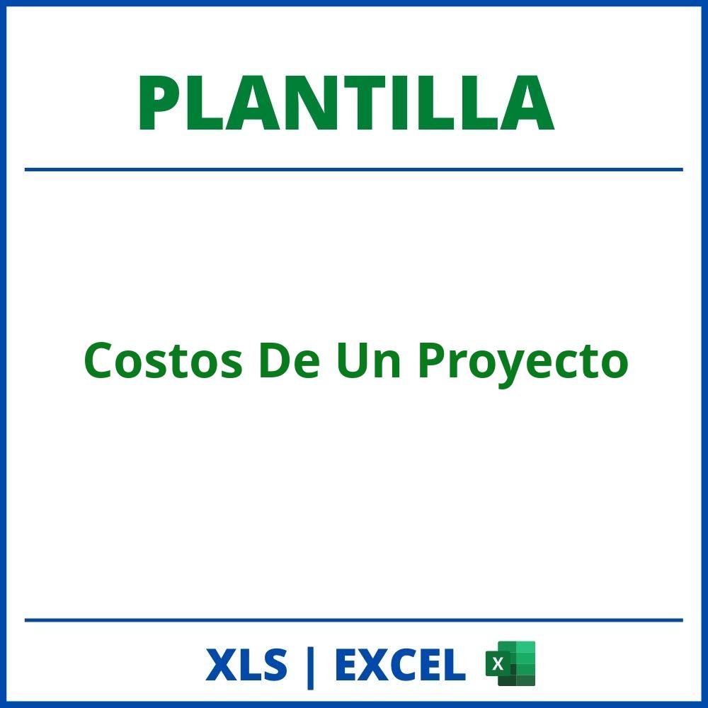 Plantilla Costos De Un Proyecto Excel