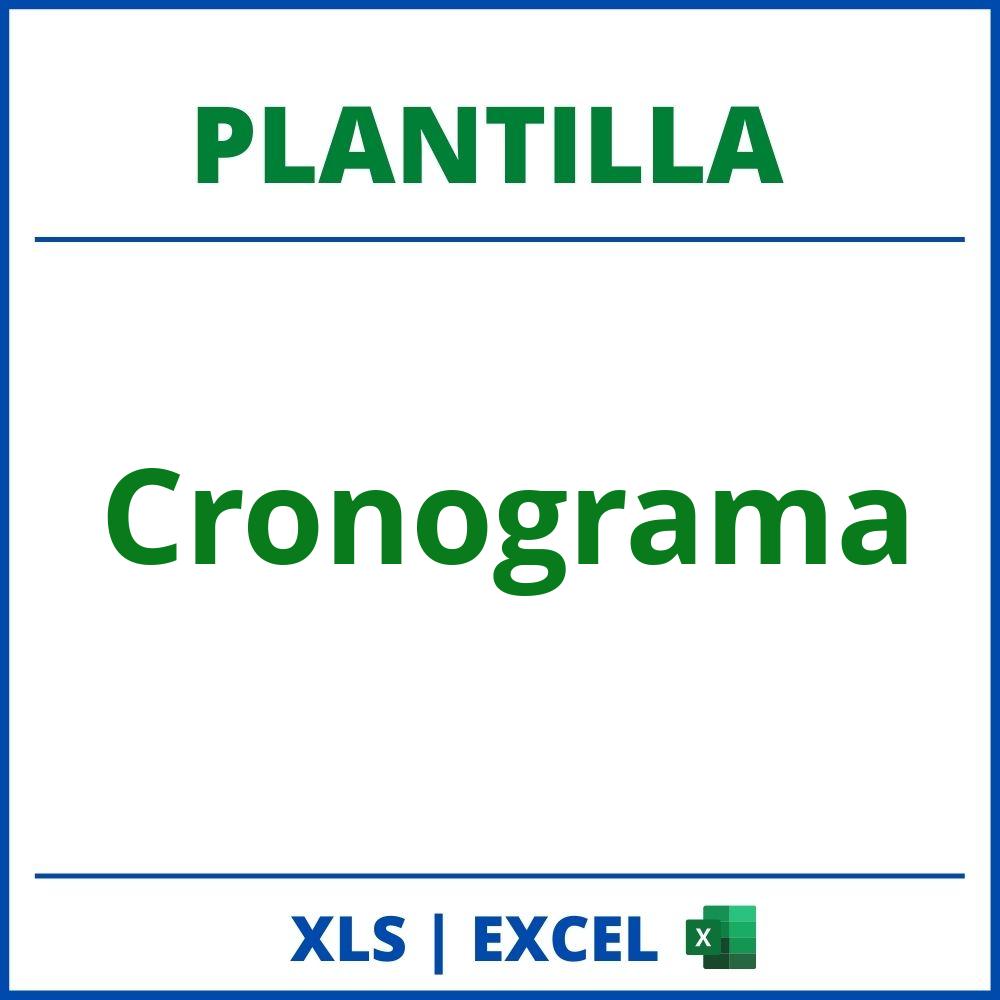 Plantilla Cronograma Excel