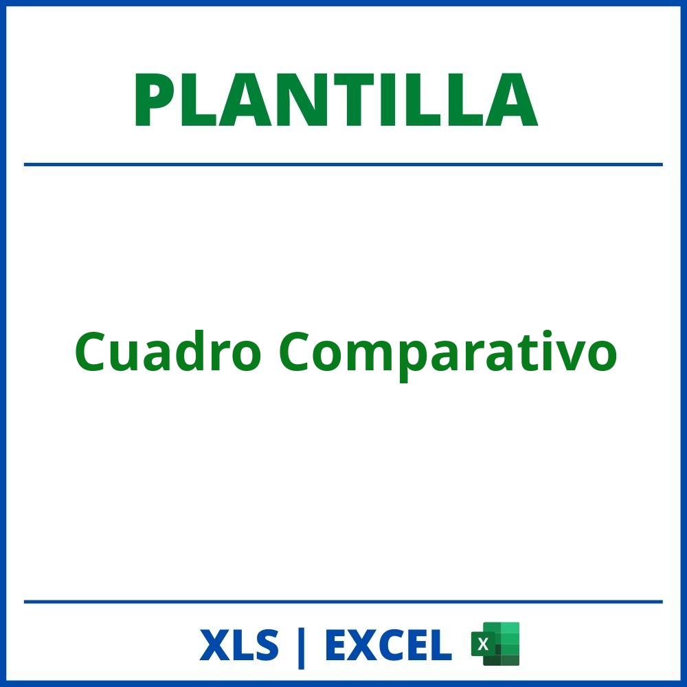 Plantilla Cuadro Comparativo Excel - Formato Planilla