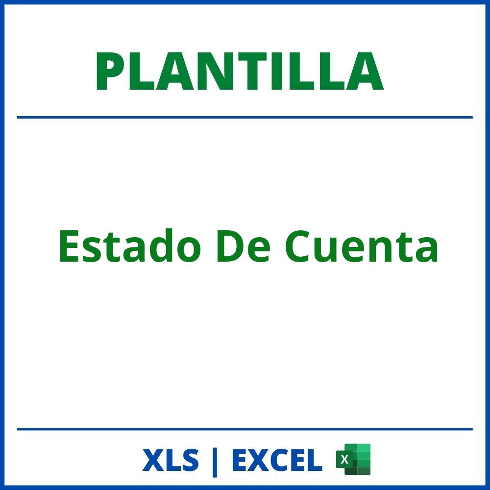 Plantilla Estado De Cuenta Excel