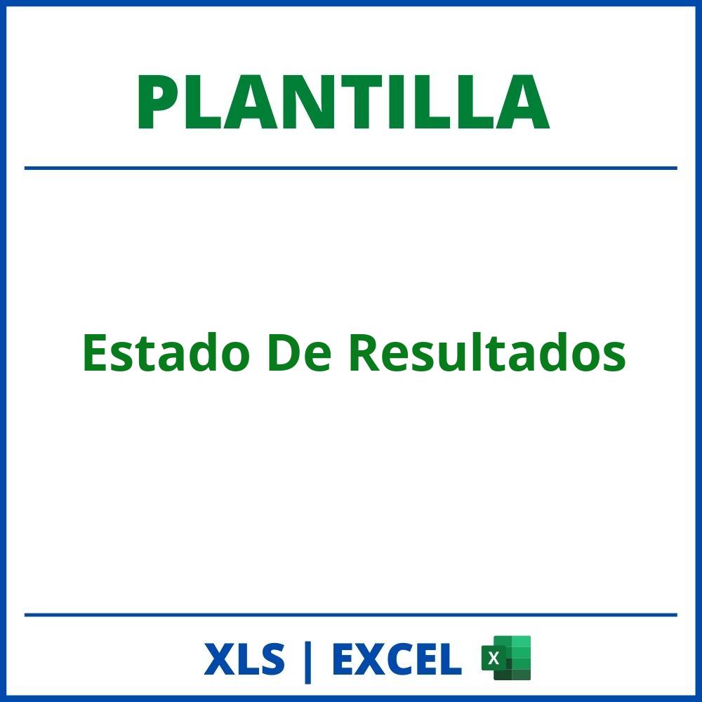 Plantilla Estado De Resultados Excel