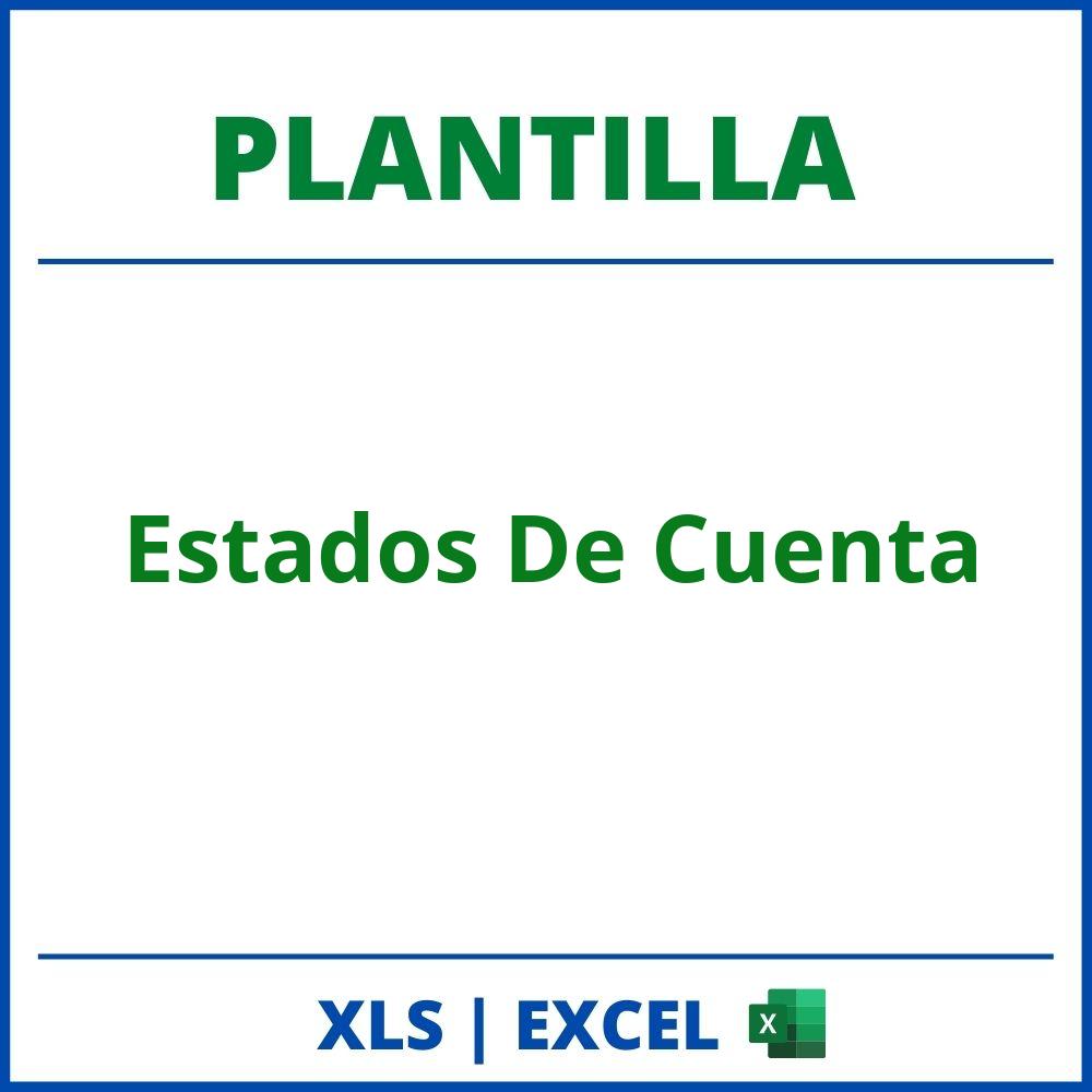Plantilla Estados De Cuenta Excel