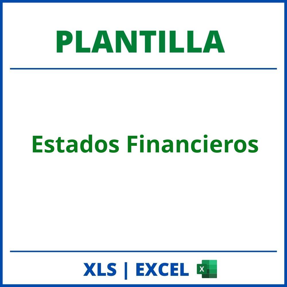 Plantilla Estados Financieros Excel