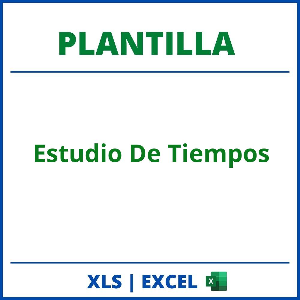 Plantilla Estudio De Tiempos Excel
