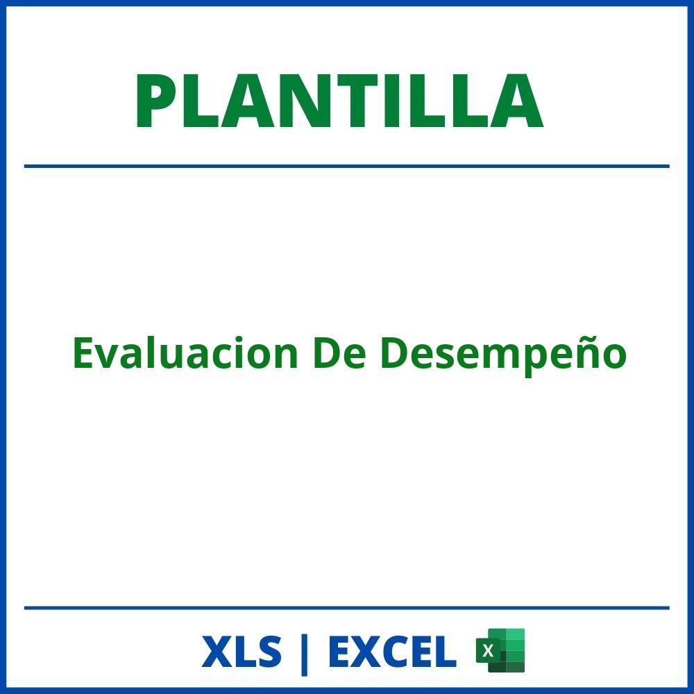 Plantilla Evaluacion De Desempeño Excel