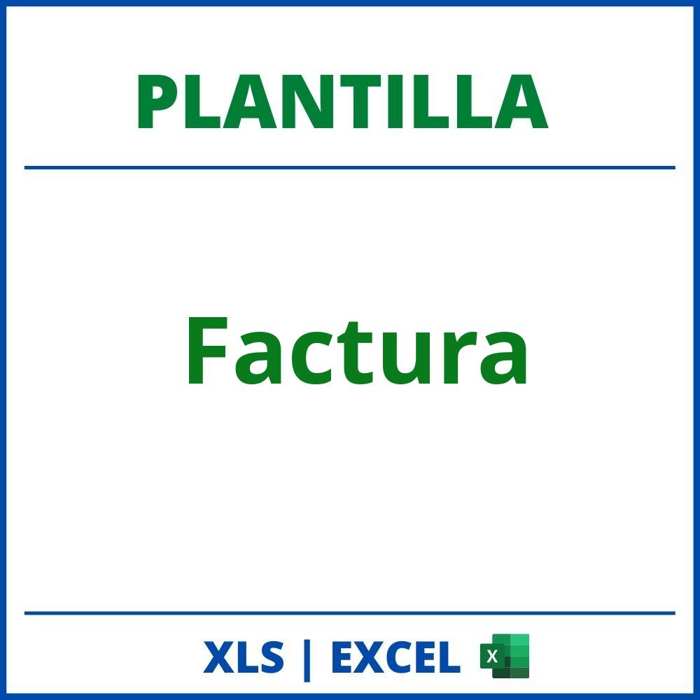 Plantilla Factura Excel