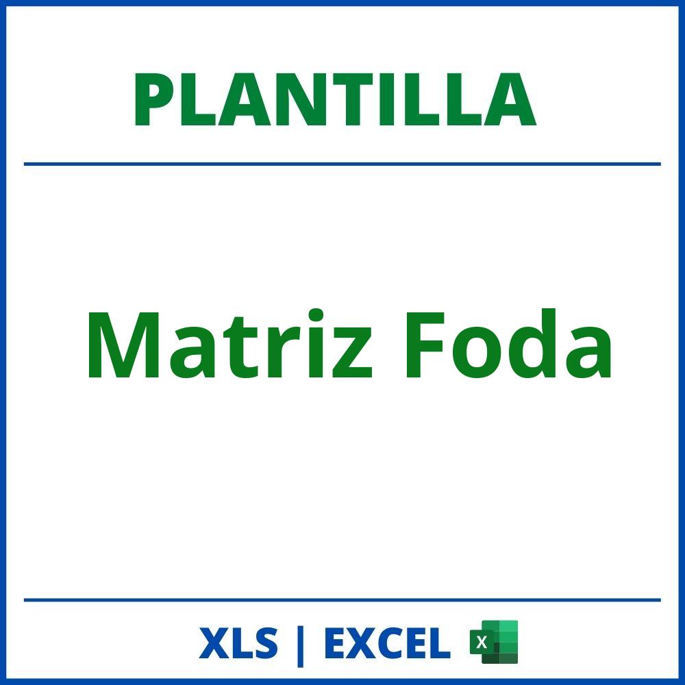 Plantilla Matriz Foda Excel