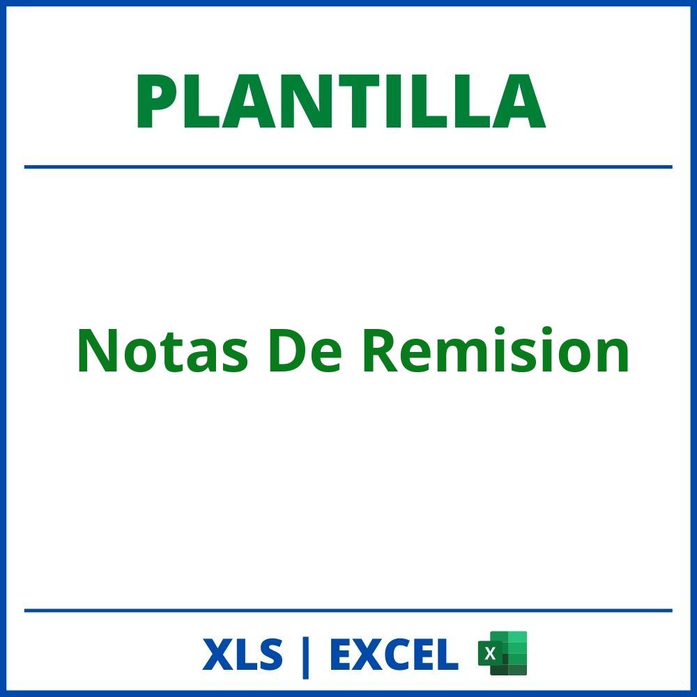 Plantilla Notas De Remision Excel