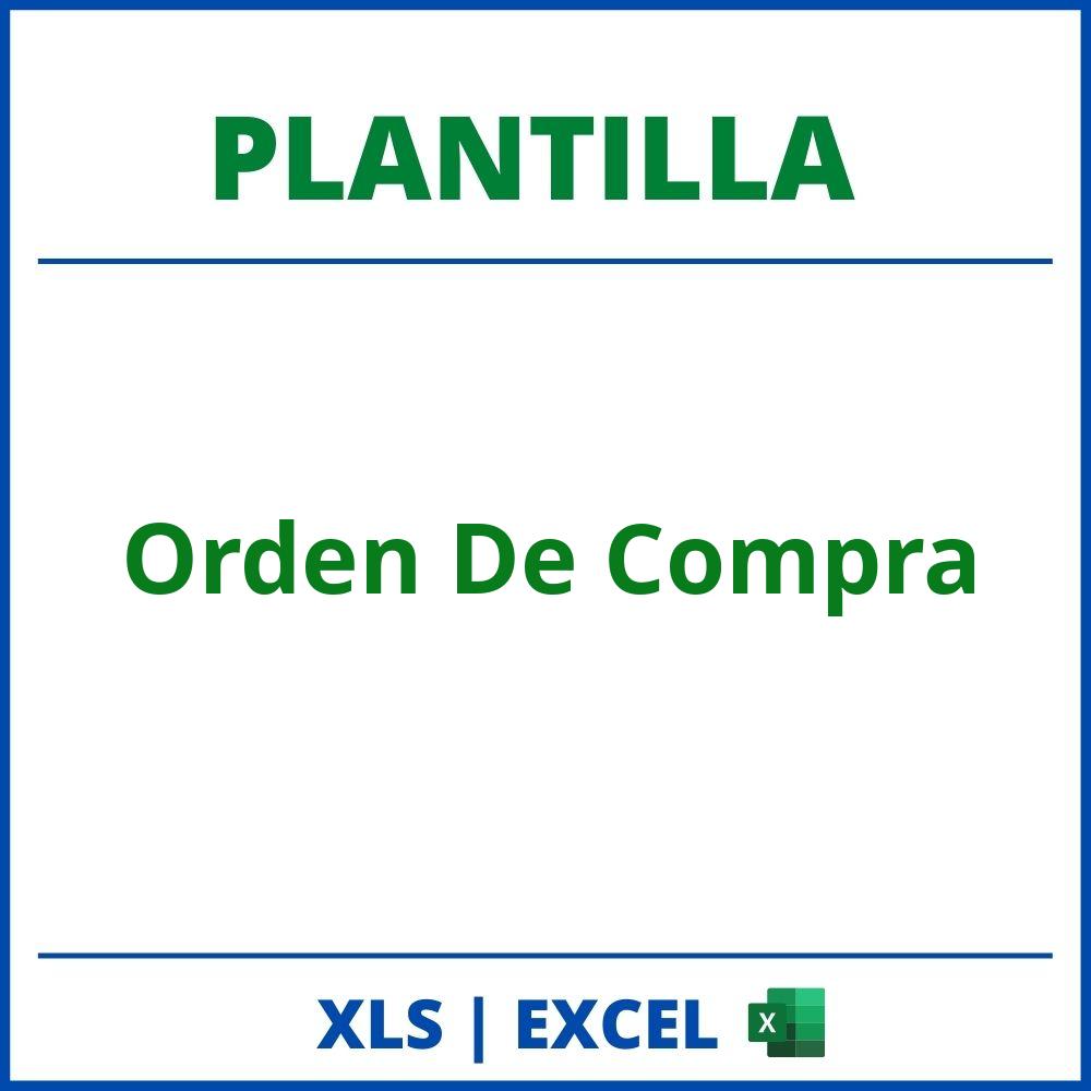 Plantilla Orden De Compra Excel