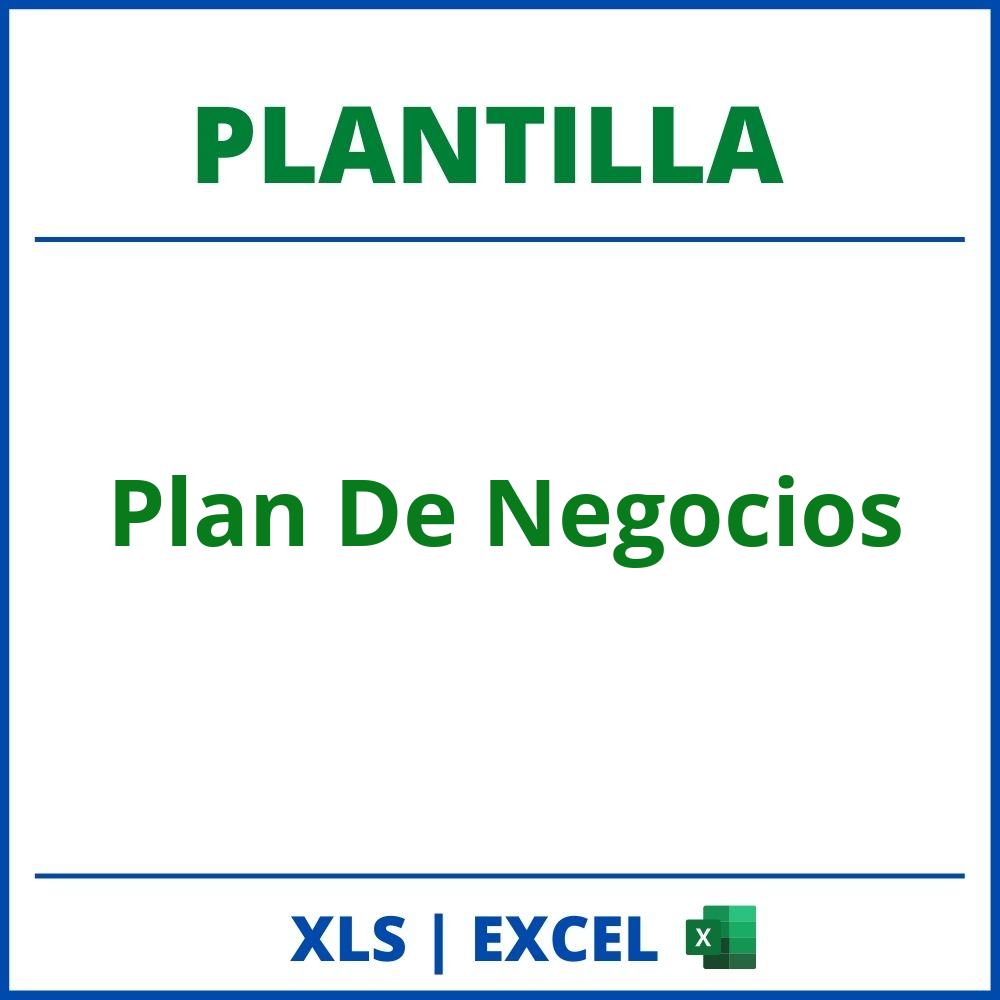 Plantilla Plan De Negocios Excel