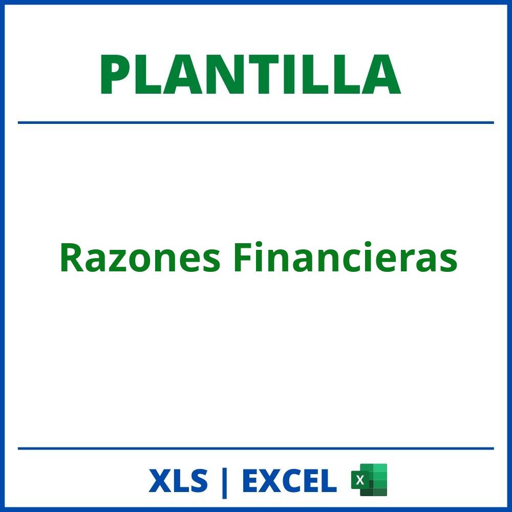 Plantilla Razones Financieras Excel