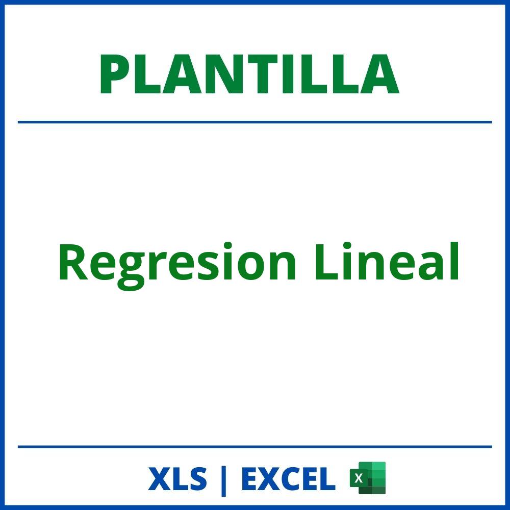 Plantilla Regresion Lineal Excel