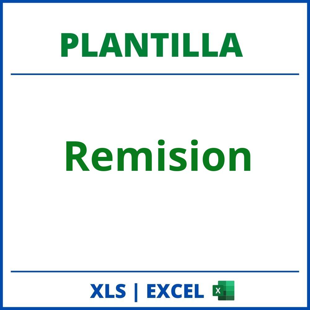 Plantilla Remision Excel