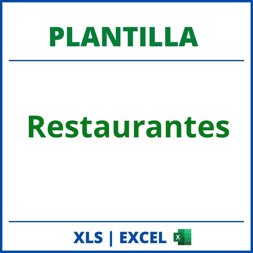 Plantilla Restaurantes Excel
